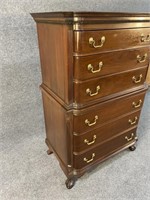 GEORGETOWN GALLERIES SOLID MAHOGANY CHEST ON CHEST