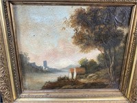 19TH CENT. SIGNED OIL ON CANVAS