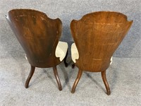 PR OF LAMINATED ROSEWOOD VICTORIAN CHAIRS