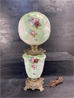 VICTORIAN HAND PAINTED GONE WITH THE WIND LAMP