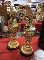 Pair of gilded vases