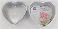 Pair Wilton Heart Cake Pans - 6” x 2”