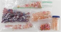 Vintage Pink and Purple Glass Beads for