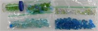 Antique Blue and Green Glass Beads for