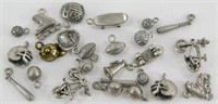 Metal Sports Themed Charms for Jewelry Making