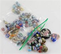 Hand-Painted Porcelain Beads for Jewelry