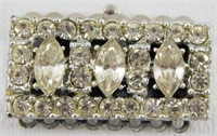 Vintage Stunning Two Piece Rhinestone Clasp for