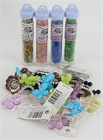 Variety of Contemporary Plastic and Glass Beads -