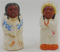 * Native American Porcelain Salt & Pepper