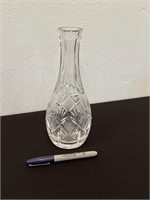 Heavy Vintage Crystal Flower Vase