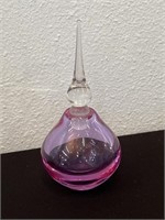Vandermark Purple Art Glass Perfume Bottle
