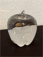 Vintage Apple Glass Paperweight