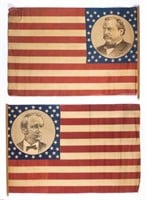 Selection of flags and political textiles from the Hunter Collection