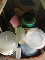 2 Boxes of Misc. Plasticware - All with Lids