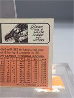 1966 Sandy Koufax Topps Baseball Card #100