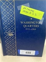 WASHINGTON QUARTERS 1932-1964 COIN BOOK, NOT