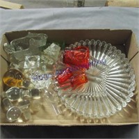 GLASSWARE--BOTTLE STOPPERS, DIVIDED TRAY, OTHER