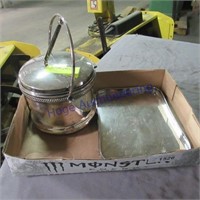 SILVERPLATE ICE BUCKET AND TRAY