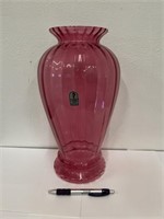 Vintage Pilgrim Cranberry Glass Vase
