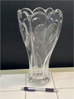 Heavy Glass Heart Flower Vase Valentine