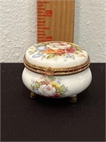 Vintage Porcelain Lidded Trinket Box