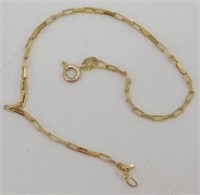 14k Gold 7" Bracelet - 1.2 grams