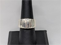 .925 Sterling Silver Striped Band