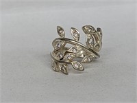 .925 Sterling Silver Gemstone Branches Ring