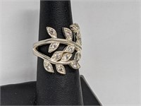 .925 Sterling Silver Gemstone Branches Ring