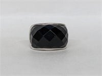 .925 Sterling Silver Lg Contemporary Ring
