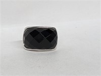 .925 Sterling Silver Lg Contemporary Ring