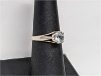 .925 Sterling Silver Aquamarine Ring
