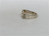 .925 Sterling Silver Swirled Band