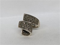 .925 Sterling Silver Marcasite Ring