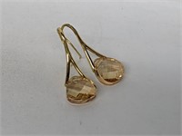 Vermeil/.9255 Sterling Silver Gemstone Earrings