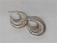 .925 Sterling Silver Hoop Earrings