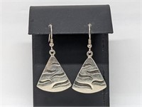 .925 Sterling Siler Triangular Earrings