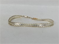 .925 Sterling Silver Cutout Bracelet