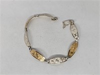 Vermeil/.925 Sterling Silver Hieroglyph Bracelet