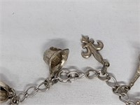 .925 Sterling Silver Charm Bracelet