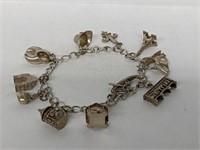 .925 Sterling Silver Charm Bracelet