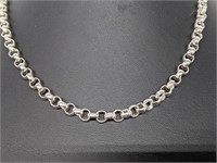 .925 Sterl Silv Circle Link Necklace/Bracelet