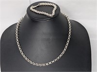 .925 Sterl Silv Circle Link Necklace/Bracelet