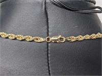 Vermeil/.925 Sterl Silv Rope Chain