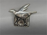 .925 Sterling Silver Bird Brooch