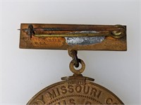 1904 Worlds Fair Missouri Day Pin