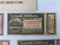 1928 Kansas City Rep Natl Convention Tickets