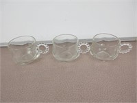 Set of 3 Glass Coffee Mugs