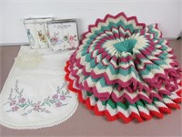 Table Doilies, Embroidered Handkerchiefs