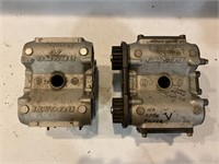 Two Ducati cylinder heads believed to be mid to